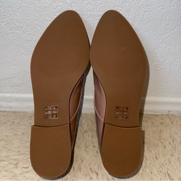 Aldo Women's dusty pink flat Patent Leather Loafers - Picture 11 of 11